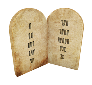 Stone Tablets numbered commandments SMALL